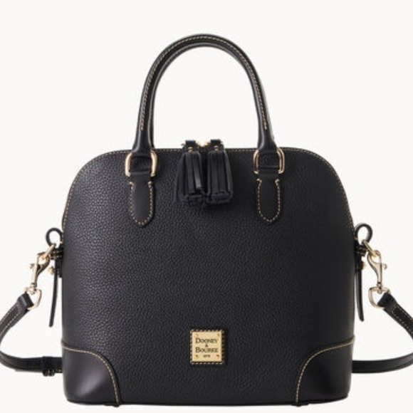 🔹️ Dooney & Bourke🔹️ black pebble leather Dome shoulder bag  ✨️🖤 - Picture 1 of 7